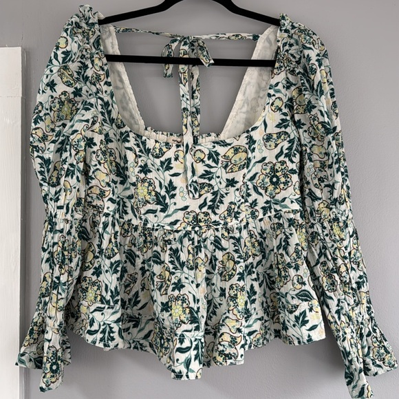 Anthropologie Pilcro Long-Sleeve Babydoll Top size XL - Picture 4 of 10